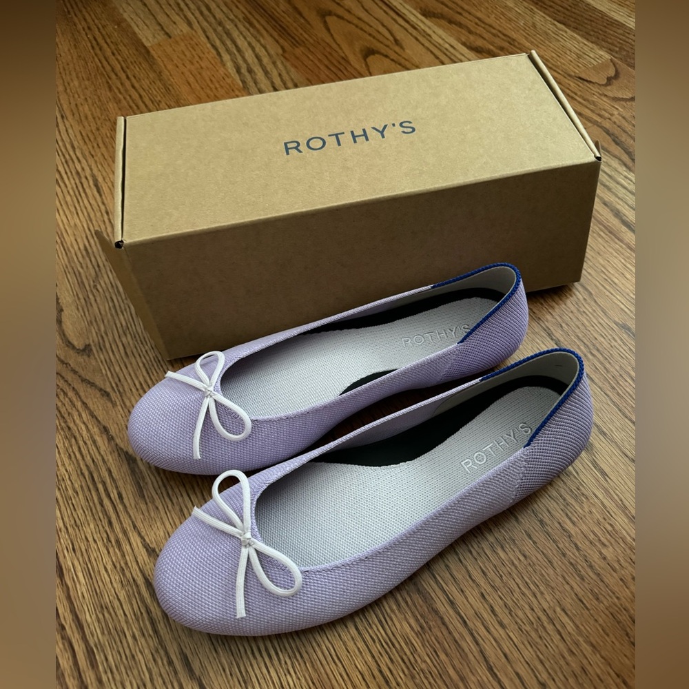 BNIB Rothys ballet flats with bow